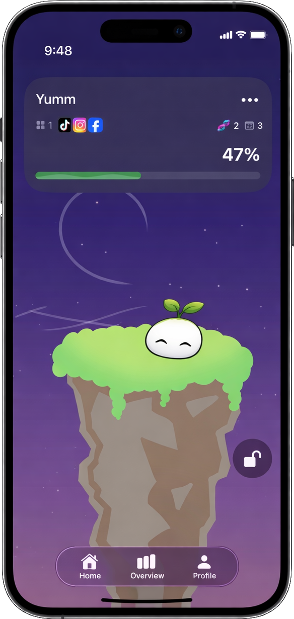 Uuumi app screenshot – dark mode